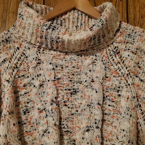 MOON & MADISON / ANTHROPOLOGIE Speckle Confetti Knit Turtleneck Sweater - Medium - Picture 4 of 7